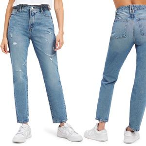 NWT Good American Good ClassicDistressed Straight Leg Jean Size 0/25
